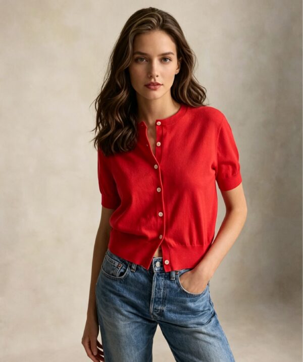 Custom Women's Wool Button-Up Cardigan - Style 89D7A6 Custom Women's Wool Button-Up Cardigan - Style 89D7A6