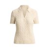Custom Women's Merino Wool Cable-Knit Red Sweater - view 3