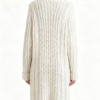 Custom Women's Cashmere Blend Cable-Knit Oversized Turtleneck Sweater Dress Bone - view 2 Custom Women's Cashmere Blend Cable-Knit Oversized Turtleneck Sweater Dress Bone - view 2