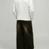 Custom Men's Cashmere Blend Jacquard Oversized Crew Neck Sweater Off White - view 2