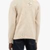 Custom Men's Cashmere Blend Ribbed Oversized Button-Up Cardigan Cream - view 2