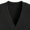 Custom Men's Cashmere Blend Ribbed Oversized Button-Up Cardigan Black - view 3
