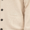 Custom Men's Cashmere Blend Ribbed Oversized Button-Up Cardigan Cream - view 3