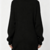 Custom Women's Cashmere Blend Ribbed Oversized Turtleneck Sweater Dress Black - view 2 Custom Women's Cashmere Blend Ribbed Oversized Turtleneck Sweater Dress Black - view 2