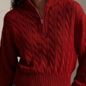 Custom Women's Cashmere Cable-Knit Sweater