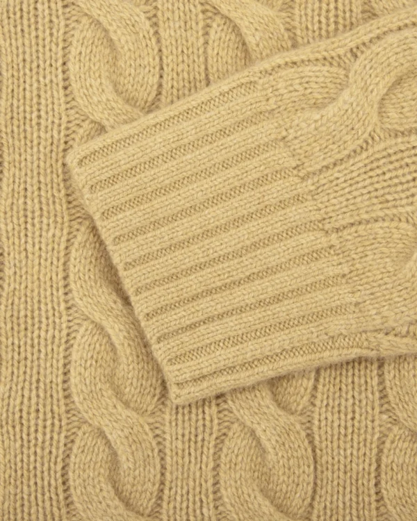 Custom Women's Cashmere Cable-Knit Sweater - view 3