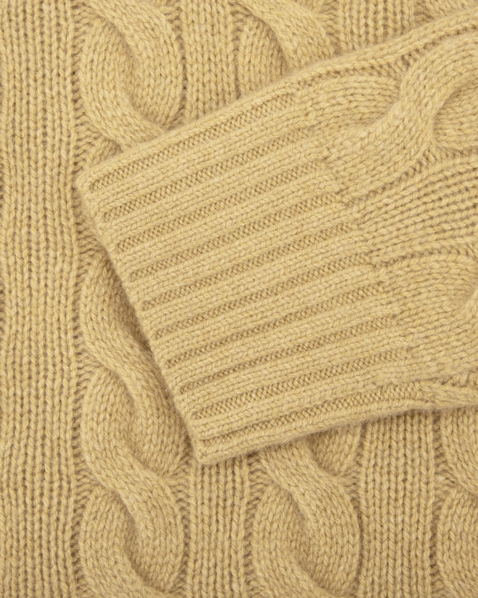 Custom Women's Cashmere Cable-Knit Sweater - view 3