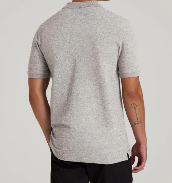 Custom Men's Cotton Blend Heather Grey Polo Shirt - view 2