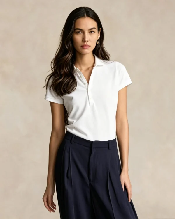 Custom Women's Cotton Blend Polo Shirt Custom Women's Cotton Blend Polo Shirt