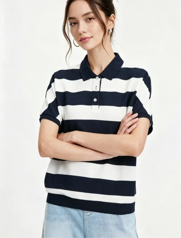 Custom Women's Cotton Embroidered Red Polo Shirt