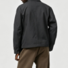 Custom Men's Cotton Canvas Cropped Coach Jacket Charcoal - view 2