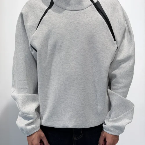 Custom Men's Cotton Heather Grey Pullover Custom Men's Cotton Heather Grey Pullover