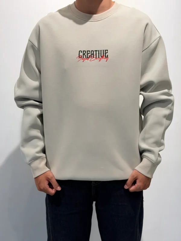 Custom Men's Cotton Oversized Grey Pullover Custom Men's Cotton Oversized Grey Pullover