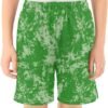 Custom Men's Cotton Tie-Dye Forest Green Shorts