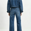 Custom Women's Denim Distressed Relaxed Denim Set Blue - view 2 Custom Women's Denim Distressed Relaxed Denim Set Blue - view 2