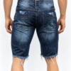 Custom Men's Denim Distressed Slim Denim Shorts Navy - view 2