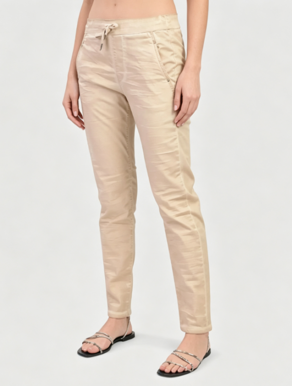 Custom Women's Selvedge Denim Distressed Skinny Jeans Sand Custom Women's Selvedge Denim Distressed Skinny Jeans Sand