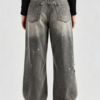 Custom Women's Selvedge Denim Distressed Baggy Jeans Slate Grey - view 2 Custom Women's Selvedge Denim Distressed Baggy Jeans Slate Grey - view 2