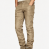 Custom Men's Stretch Denim Raw Slim Jeans Khaki Custom Men's Stretch Denim Raw Slim Jeans Khaki