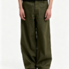 Custom Men's Stretch Denim Raw Baggy Jeans Olive Custom Men's Stretch Denim Raw Baggy Jeans Olive