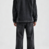 Custom Men's Denim Stone Washed Relaxed Denim Set Black - view 2 Custom Men's Denim Stone Washed Relaxed Denim Set Black - view 2