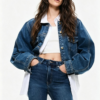 Custom Women's Stone Washed Relaxed Denim Set - view 2 Custom Women's Stone Washed Relaxed Denim Set - view 2
