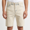 Custom Men's Denim Stone Washed Slim Denim Shorts Khaki Custom Men's Denim Stone Washed Slim Denim Shorts Khaki