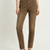 Custom Women's Selvedge Denim Stone Washed Slim Jeans Chocolate Brown Custom Women's Selvedge Denim Stone Washed Slim Jeans Chocolate Brown