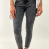 Custom Women's Selvedge Denim Stone Washed Slim Jeans Charcoal Custom Women's Selvedge Denim Stone Washed Slim Jeans Charcoal