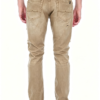 Custom Men's 14oz Denim Stone Washed Slim Jeans Khaki - view 2 Custom Men's 14oz Denim Stone Washed Slim Jeans Khaki - view 2