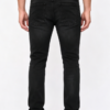 Custom Men's Stretch Denim Stone Washed Slim Jeans Black - view 2 Custom Men's Stretch Denim Stone Washed Slim Jeans Black - view 2