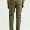 Custom Men's Stretch Denim Stone Washed Straight Jeans Army Green - view 2 Custom Men's Stretch Denim Stone Washed Straight Jeans Army Green - view 2
