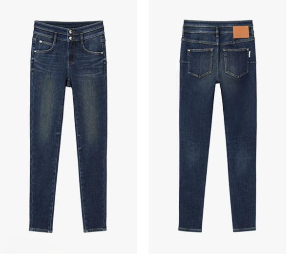 Custom Women's Denim Distressed Slim-Fit Jeans - view 3 Custom Women's Denim Distressed Slim-Fit Jeans - view 3