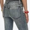 Custom Women's Denim Distressed Slim-Fit Blue Jeans - view 3 Custom Women's Denim Distressed Slim-Fit Blue Jeans - view 3