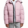 Custom Men's Down Filled Matte Oversized Puffer Puffer Jacket Dusty Pink