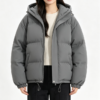 Custom Women's Down Filled Quilted Oversized Puffer Puffer Jacket Charcoal Custom Women's Down Filled Quilted Oversized Puffer Puffer Jacket Charcoal
