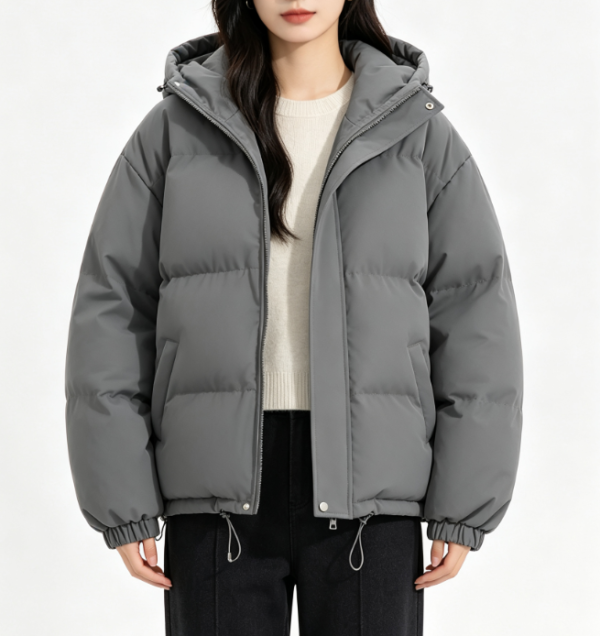Custom Women's Down Filled Quilted Oversized Puffer Puffer Jacket Charcoal Custom Women's Down Filled Quilted Oversized Puffer Puffer Jacket Charcoal