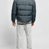 Custom Men's Down Filled Glossy Cropped Puffer Puffer Jacket Heather Grey - view 2