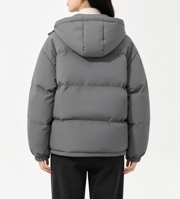 Custom Women's Down Filled Quilted Oversized Puffer Puffer Jacket Charcoal - view 2 Custom Women's Down Filled Quilted Oversized Puffer Puffer Jacket Charcoal - view 2