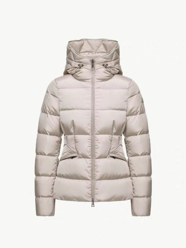 Custom Women's Down Filled Quilted Fitted Champagne Puffer Jacket - view 3 Custom Women's Down Filled Quilted Fitted Champagne Puffer Jacket - view 3