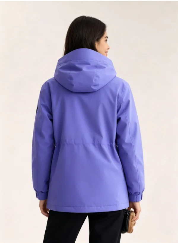 Custom Women's Down Filled Purple Puffer Jacket - view 2 Custom Women's Down Filled Purple Puffer Jacket - view 2