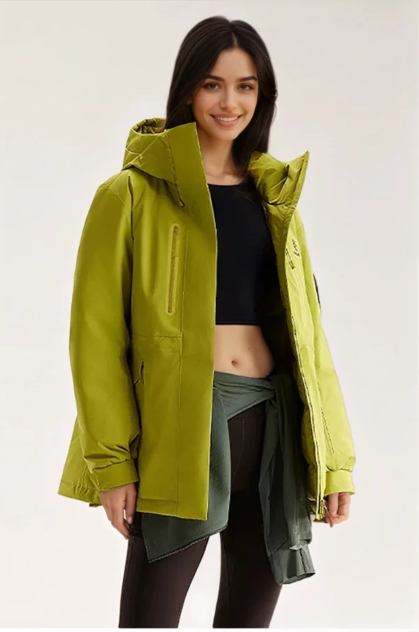 Custom Women's Down Filled Purple Puffer Jacket - view 3 Custom Women's Down Filled Purple Puffer Jacket - view 3