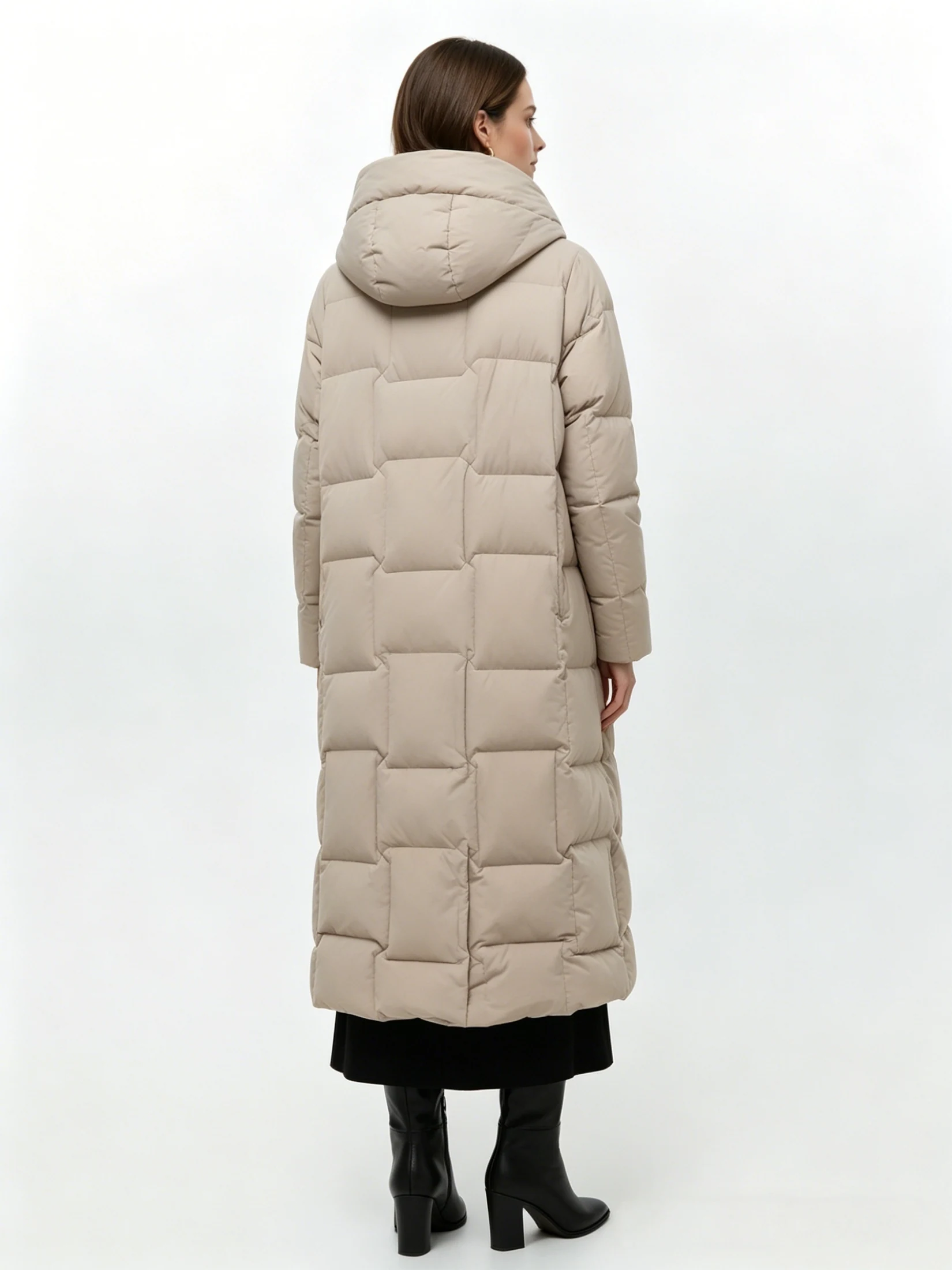 Custom Women's Down Filled Quilted Oversized Puffer Jacket - Style 6076BD - view 2