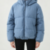 Custom Women's Down Filled Quilted Oversized Puffer Puffer Jacket Washed Blue Custom Women's Down Filled Quilted Oversized Puffer Puffer Jacket Washed Blue