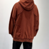Custom Men's Embroidered Oversized Rust Hoodie - view 2