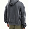 Custom Men's Performance Poly Embroidered Cropped Pullover Hoodie Slate Grey - view 2