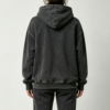 Custom Women's 500 GSM Heavyweight Embroidered Regular Pullover Hoodie Washed Black - view 2 Custom Women's 500 GSM Heavyweight Embroidered Regular Pullover Hoodie Washed Black - view 2