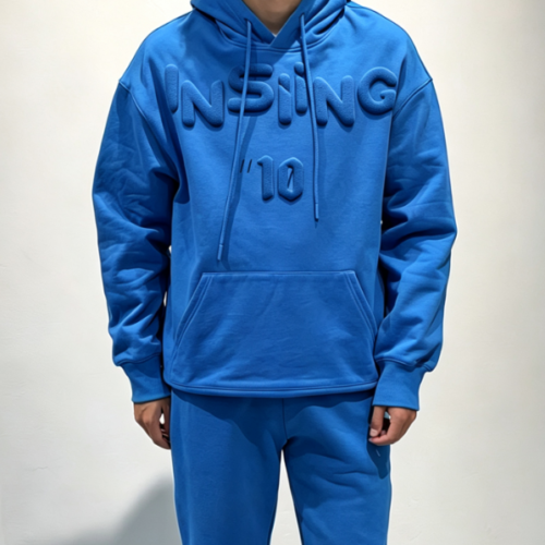 Custom Men's Fleece Heavyweight Blue Hoodie Custom Men's Fleece Heavyweight Blue Hoodie