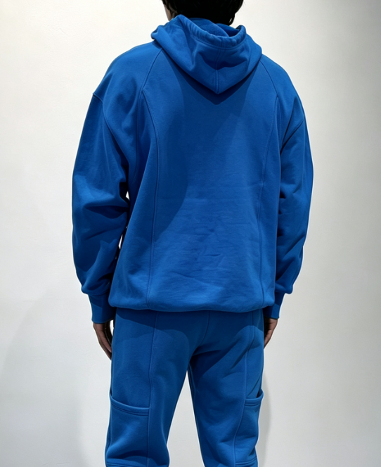 Custom Men's Fleece Heavyweight Blue Hoodie - view 2