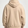 Custom Men's 400 GSM French Terry Puff Print Oversized Pullover Hoodie Khaki - view 2 Custom Men's 400 GSM French Terry Puff Print Oversized Pullover Hoodie Khaki - view 2